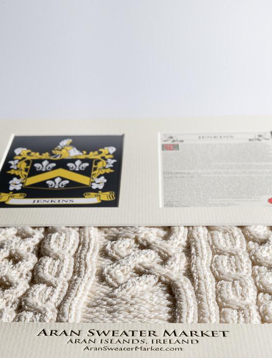 Aran Cashmere Jenkins Clan Aran & History Display
