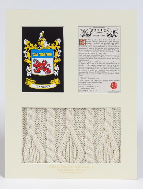 Aran Cashmere Jennings Clan Aran & History Display