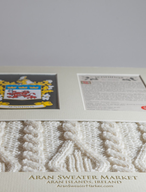 Aran Cashmere Jennings Clan Aran & History Display