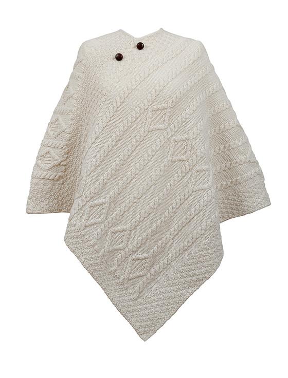 aran cashmere Jennings Clan Aran Poncho