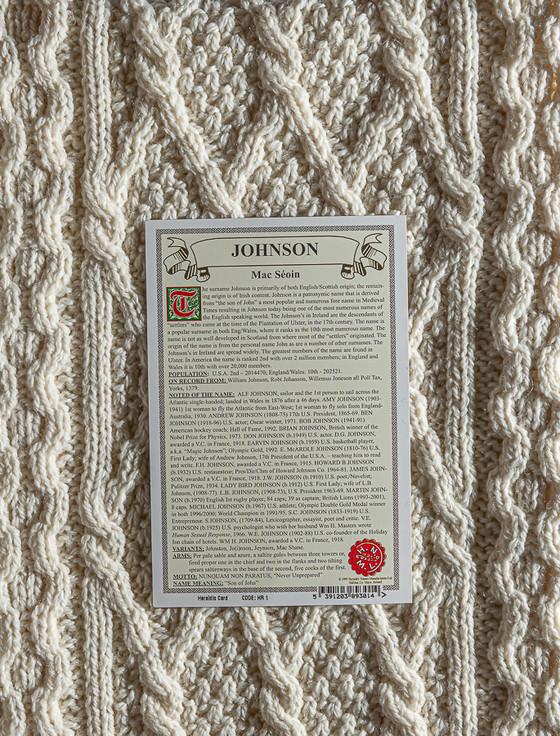 Aran Cashmere Johnson Clan Scarf