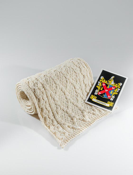 aran cashmere Johnson Clan Scarf