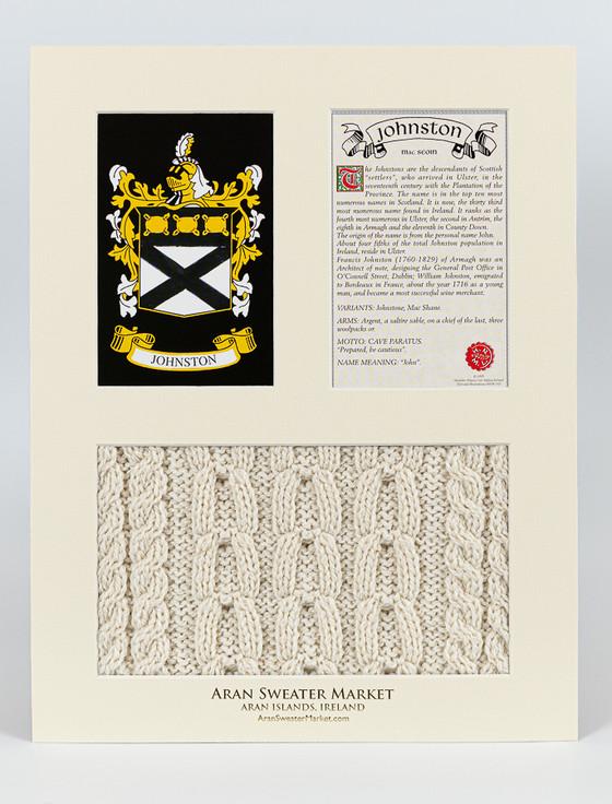 Aran Cashmere Johnston Clan Aran & History Display