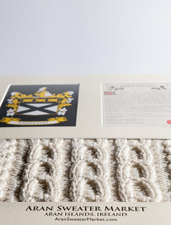 Aran Cashmere Johnston Clan Aran & History Display