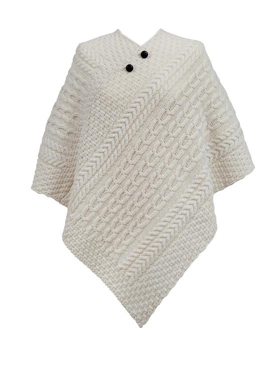 aran cashmere Johnston Clan Aran Poncho