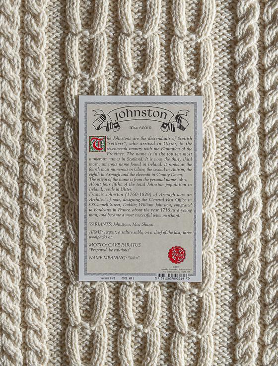 Aran Cashmere Johnston Clan Aran Throw