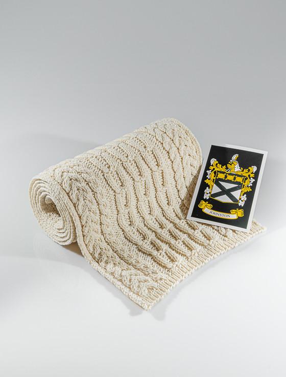 aran cashmere Johnston Clan Scarf