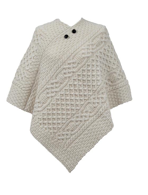 aran cashmere Jones Clan Aran Poncho