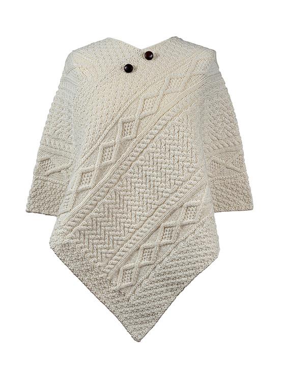 aran cashmere Joyce Clan Aran Poncho