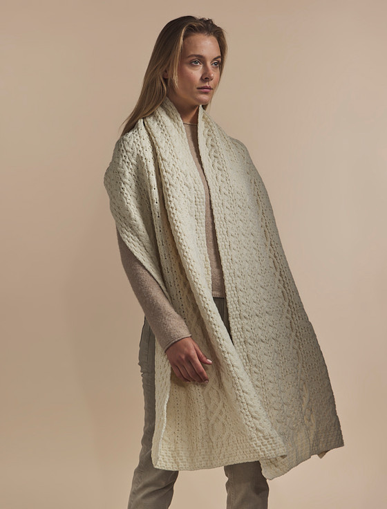 aran cashmere Kane Clan Aran Wrap