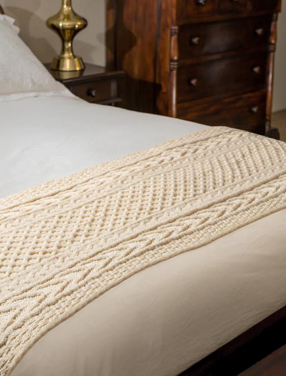 aran cashmere Kavanagh Clan Aran Bed Runner