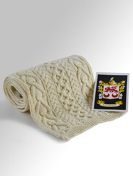 aran cashmere Kavanagh Clan Scarf