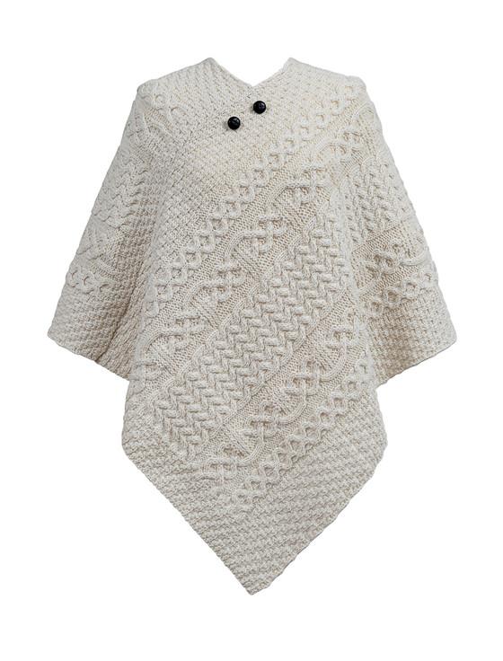 aran cashmere Keane Clan Aran Poncho