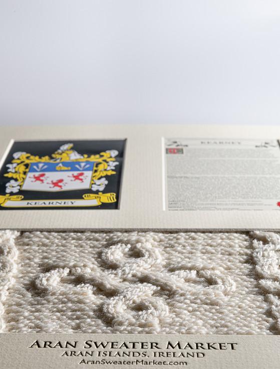 Aran Cashmere Kearney Clan Aran & History Display