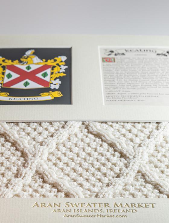 Aran Cashmere Keating Clan Aran & History Display