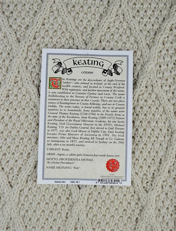 Aran Cashmere Keating Clan Aran Throw