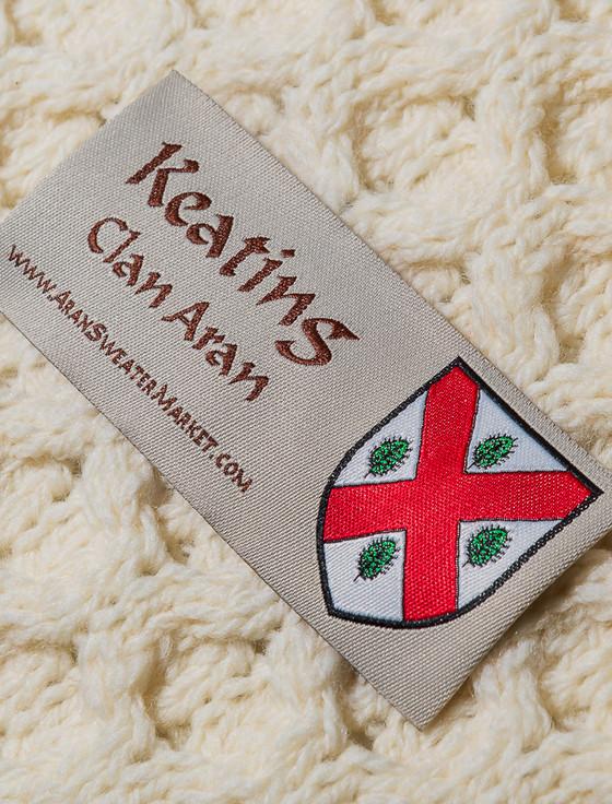 Aran Cashmere Keating Clan Aran Throw