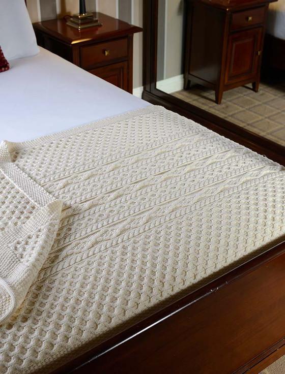 aran cashmere Kelleher Clan Aran Throw