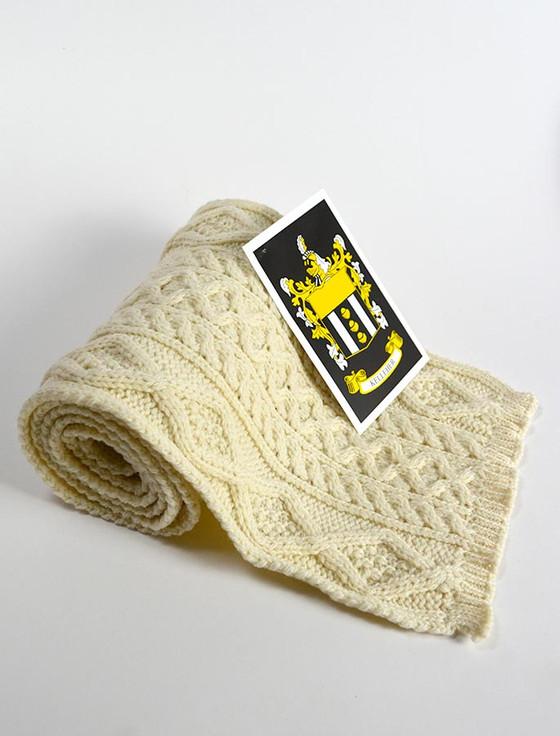 aran cashmere Kelleher Clan Scarf