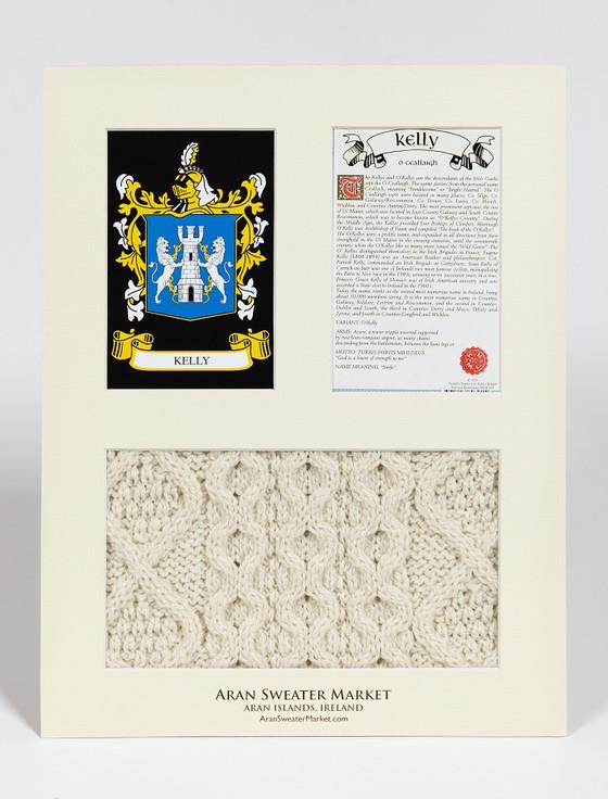 Aran Cashmere Kelly Clan Aran & History Display