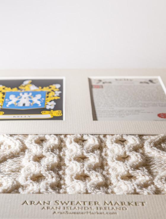 Aran Cashmere Kelly Clan Aran & History Display