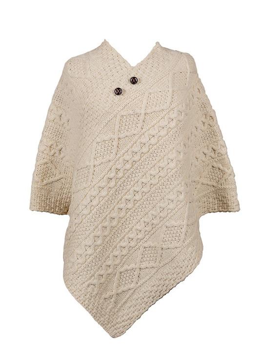 aran cashmere Kelly Clan Aran Poncho