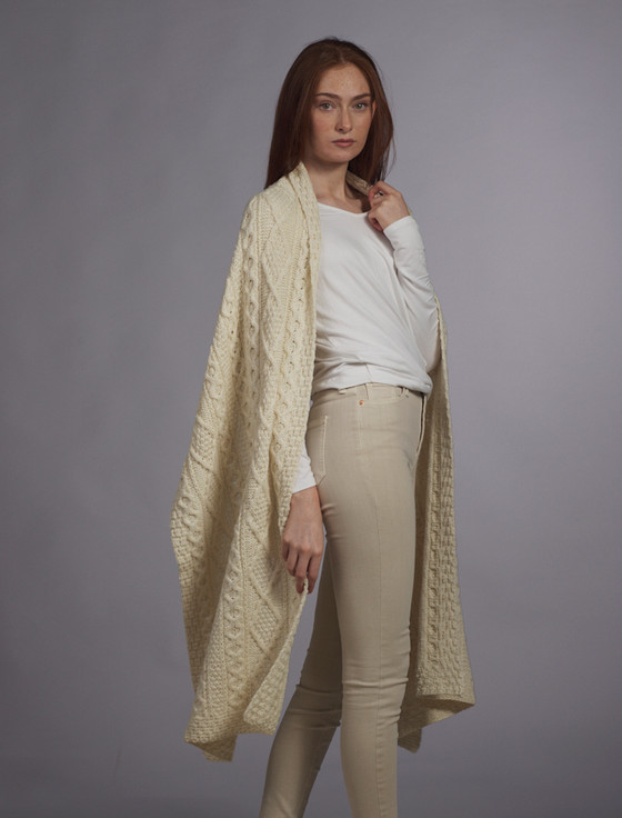 Aran Cashmere Kelly Clan Aran Wrap