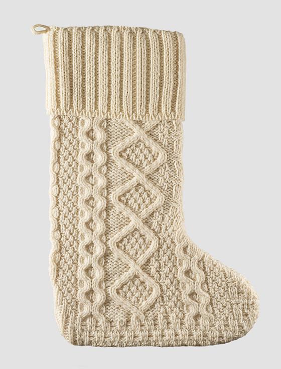aran cashmere Kelly Clan Christmas Stocking