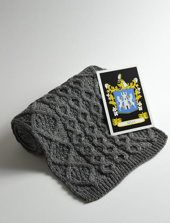 Aran Cashmere Kelly Clan Scarf