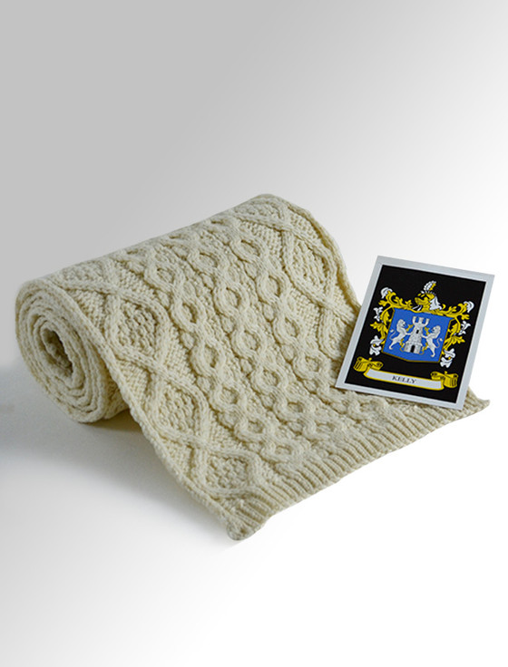 aran cashmere Kelly Clan Scarf