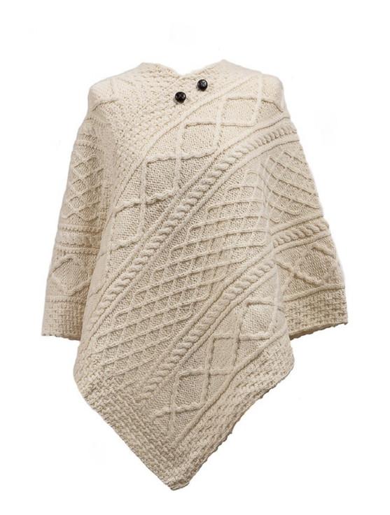 aran cashmere Kennedy Clan Aran Poncho