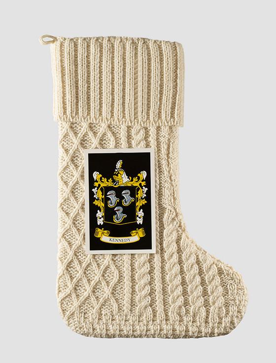 Aran Cashmere Kennedy Clan Christmas Stocking