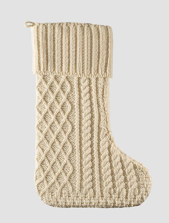 aran cashmere Kennedy Clan Christmas Stocking