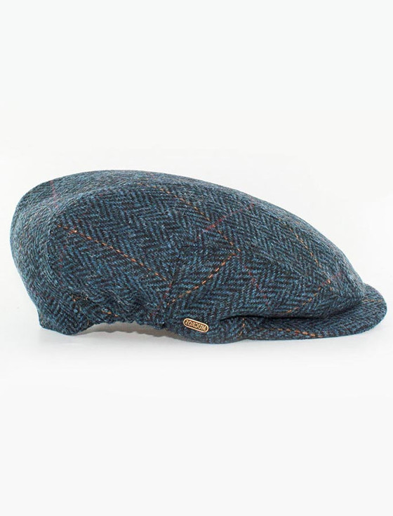 Aran Cashmere Kerry Tweed Flat Cap - Denim