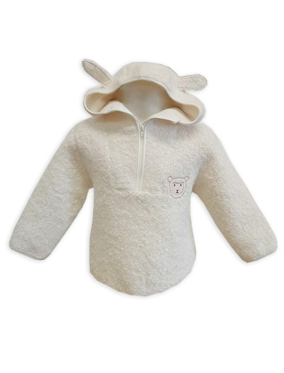 Aran Cashmere Kid's Irish Wool Sheep Hoodie