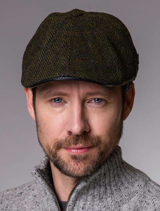 Aran Cashmere Killarney Pub Cap - Dark Green