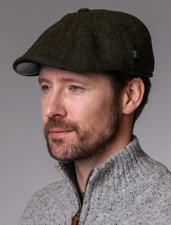 aran cashmere Killarney Pub Cap - Dark Green