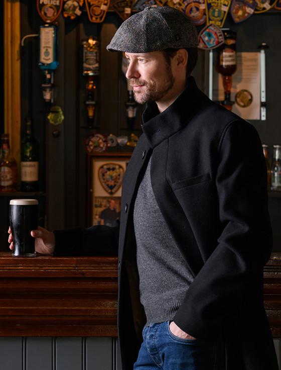 Aran Cashmere Killarney Pub Cap - Grey