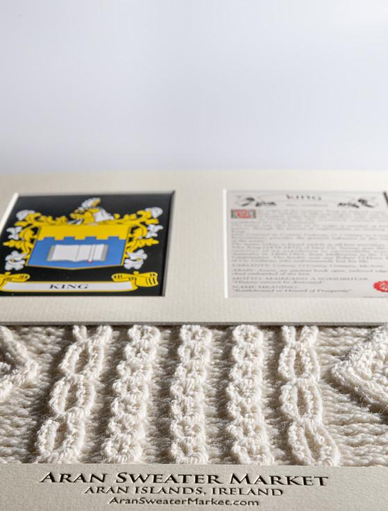 Aran Cashmere King Clan Aran & History Display