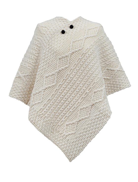 aran cashmere King Clan Aran Poncho