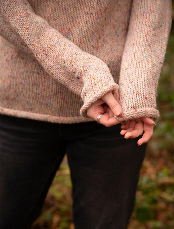 Aran Cashmere Ladies Roll Neck Sweater