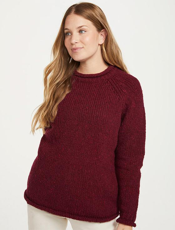 Aran Cashmere Ladies Roll Neck Wool Sweater