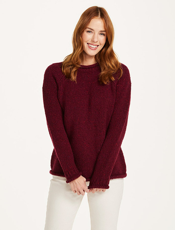 Aran Cashmere Ladies Roll Neck Wool Sweater
