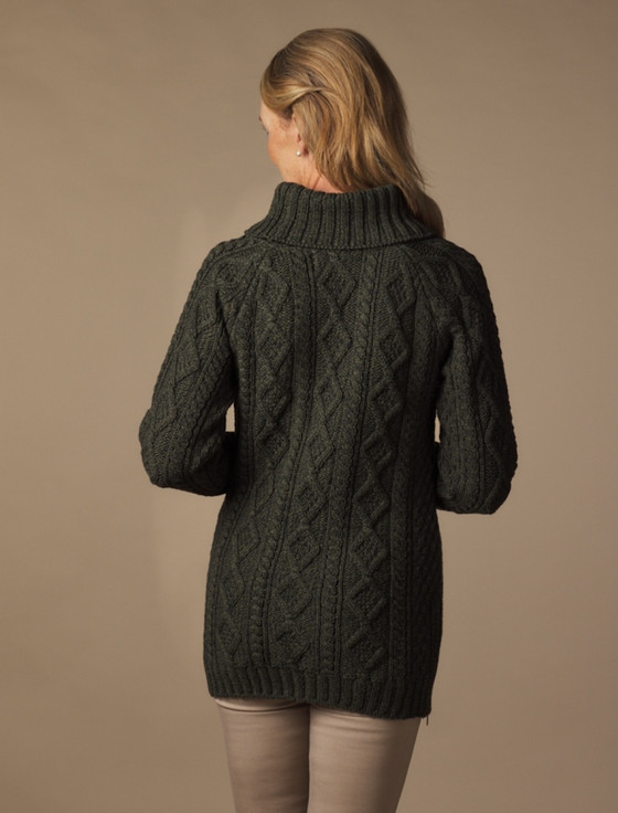 Aran Cashmere Ladies Annamoe Roll Neck Sweater