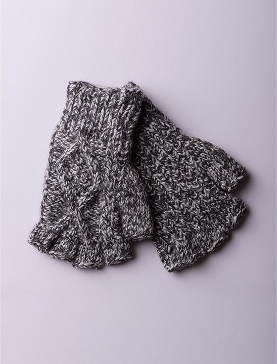 Aran Cashmere Ladies Aran Fingerless Gloves