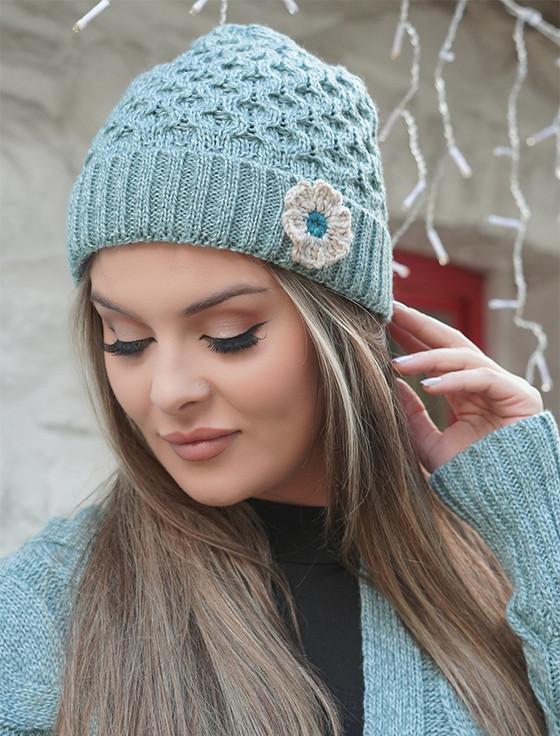 aran cashmere Ladies Crochet Wool Hat