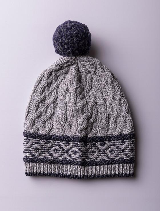 Aran Cashmere Ladies Fairisle Merino Wool Hat