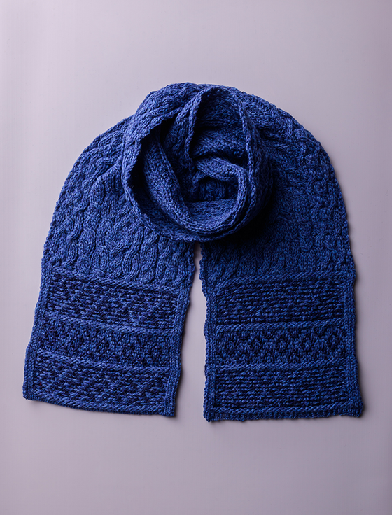 Aran Cashmere Ladies Fairisle Merino Wool Scarf