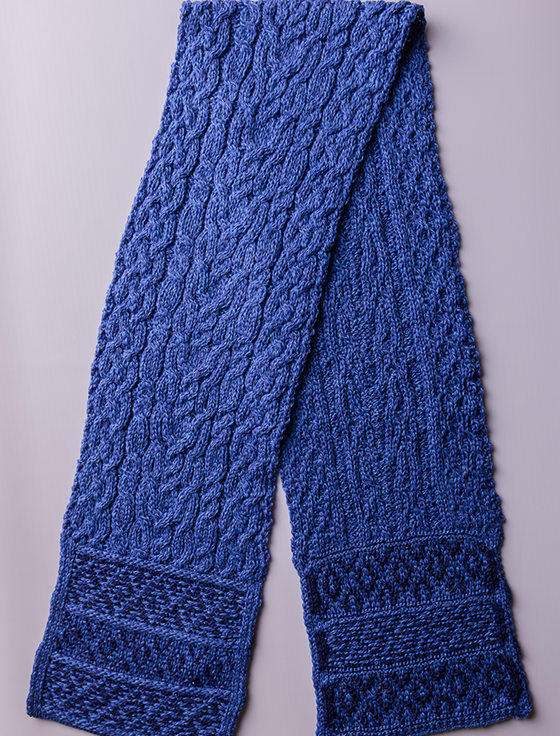 Aran Cashmere Ladies Fairisle Merino Wool Scarf