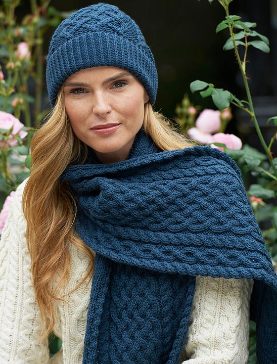 Aran Cashmere Ladies Merino Trellis Hat